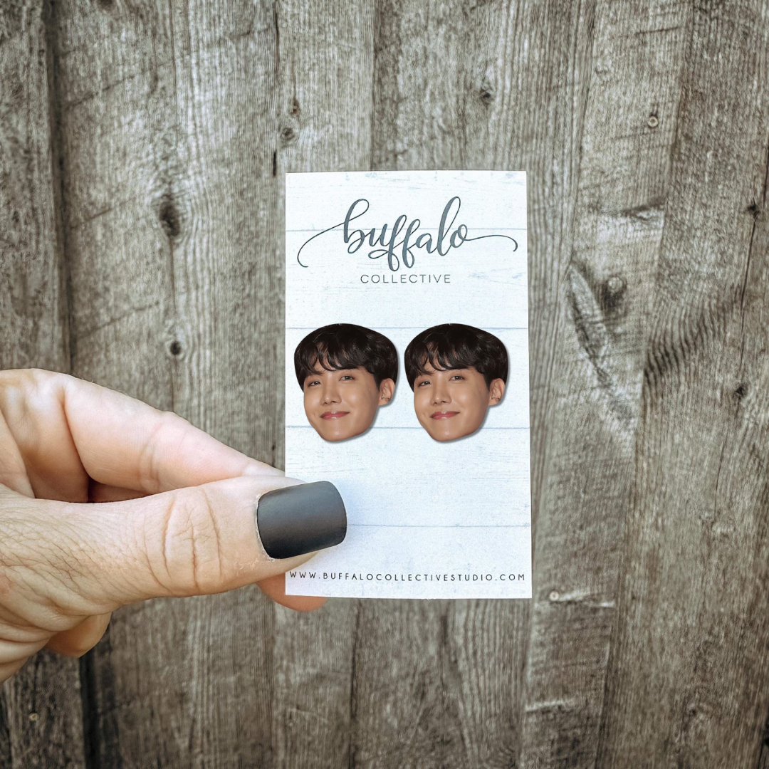 BTS J Hope Earrings Face