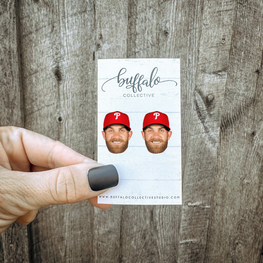 Bryce Harper Philadelphia Phillies Baseball Earrings