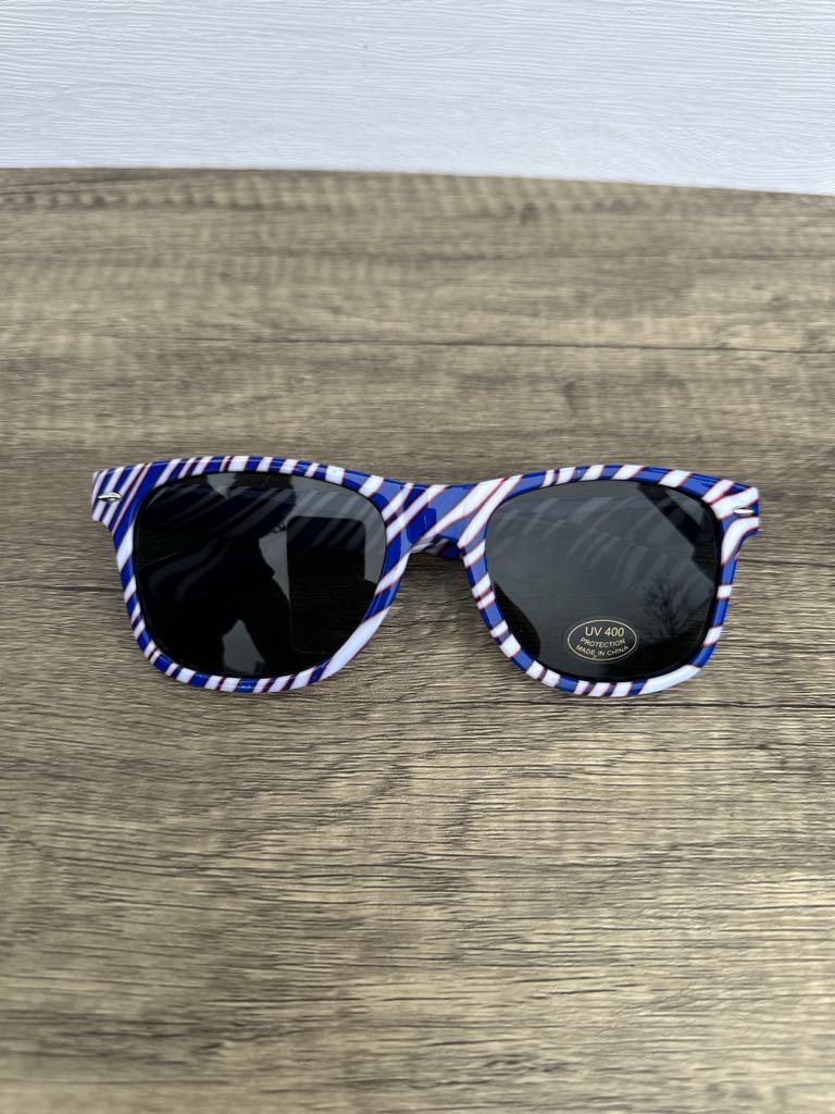 Buffalo Bills Stripe Pattern Red White and Blue Sunglasses