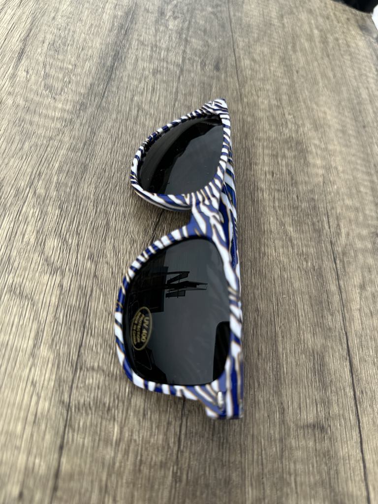 Buffalo Sabres Stripe Pattern Yellow White and Blue Sunglasses