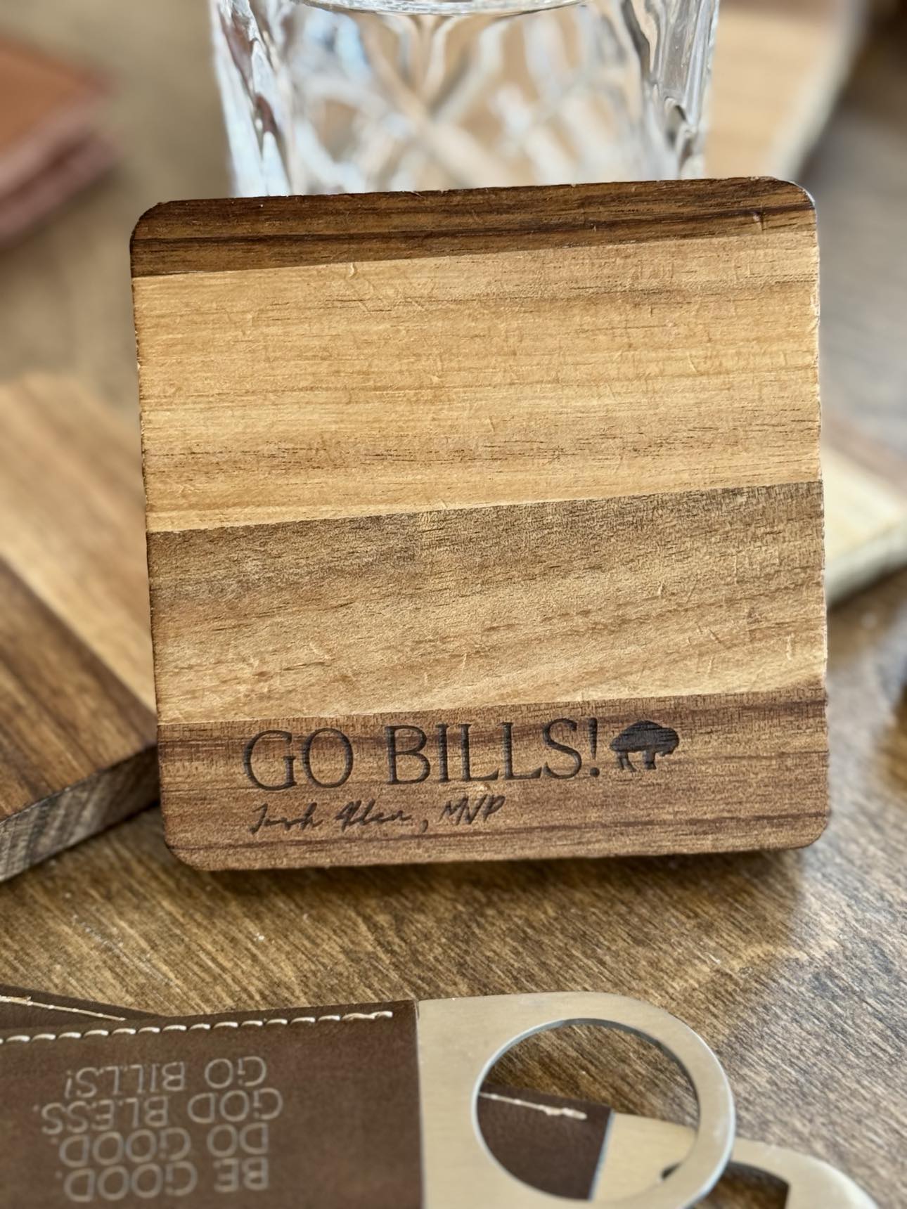 Be Good. Do Good. God Bless. Go Bills. Coasters