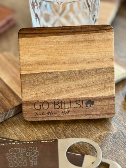 Be Good. Do Good. God Bless. Go Bills. Coasters