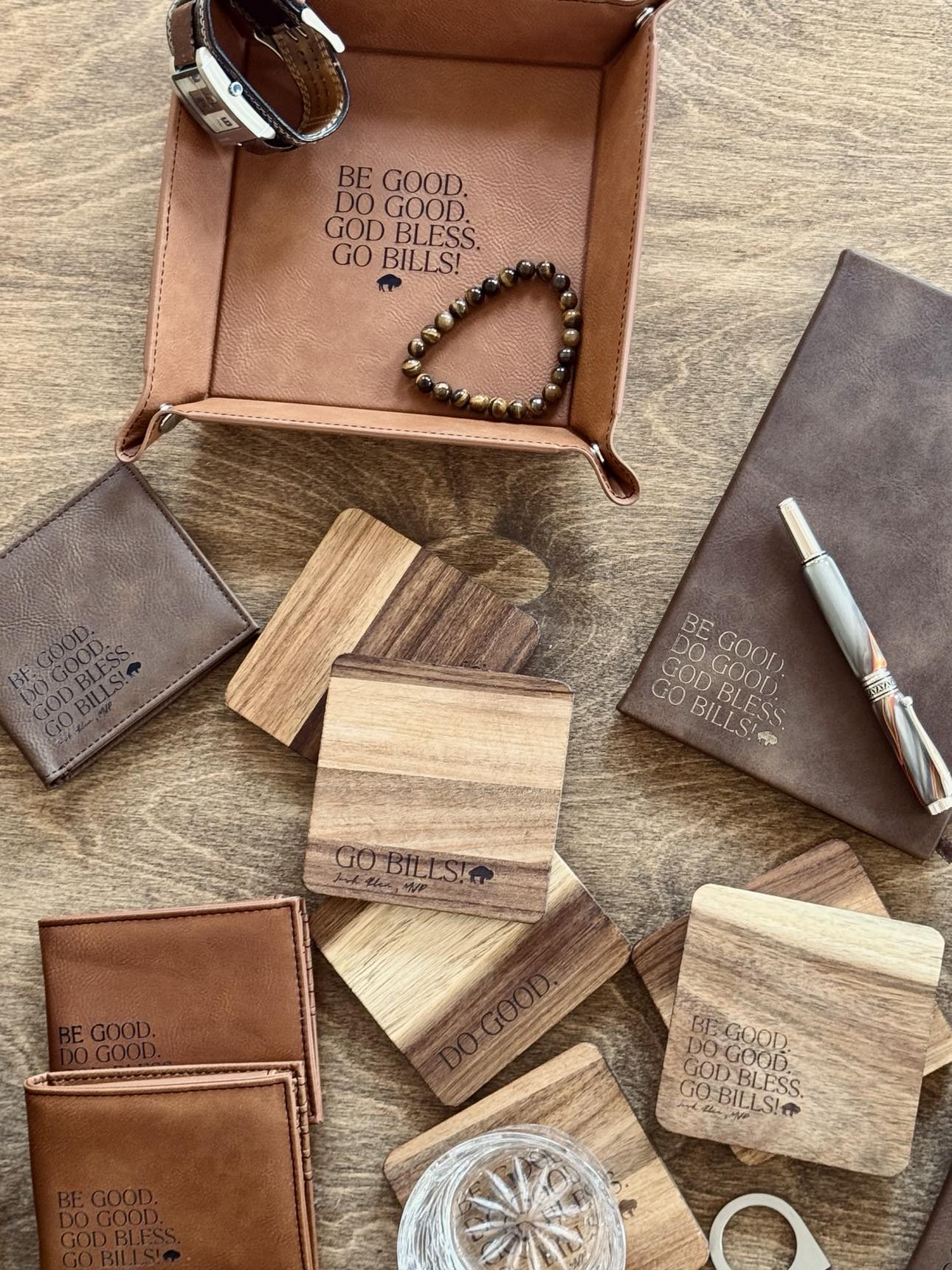 Be Good. Do Good. God Bless. Go Bills. Coasters