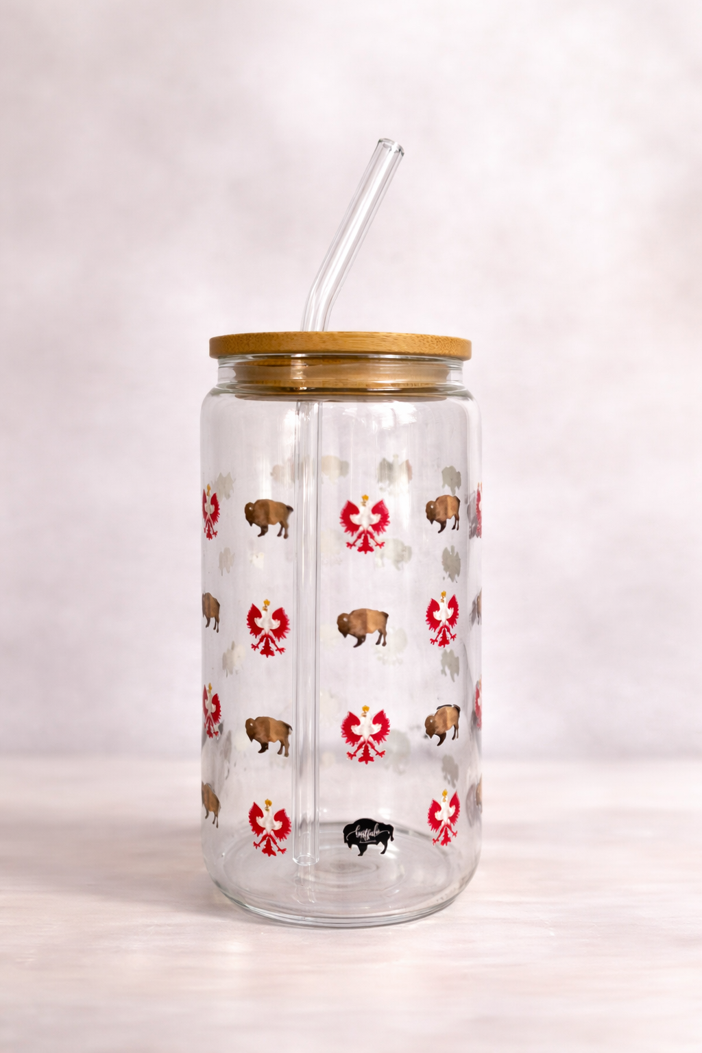 16oz Signature Glass Tumblers – Lid, Straw & Seasonal Designs