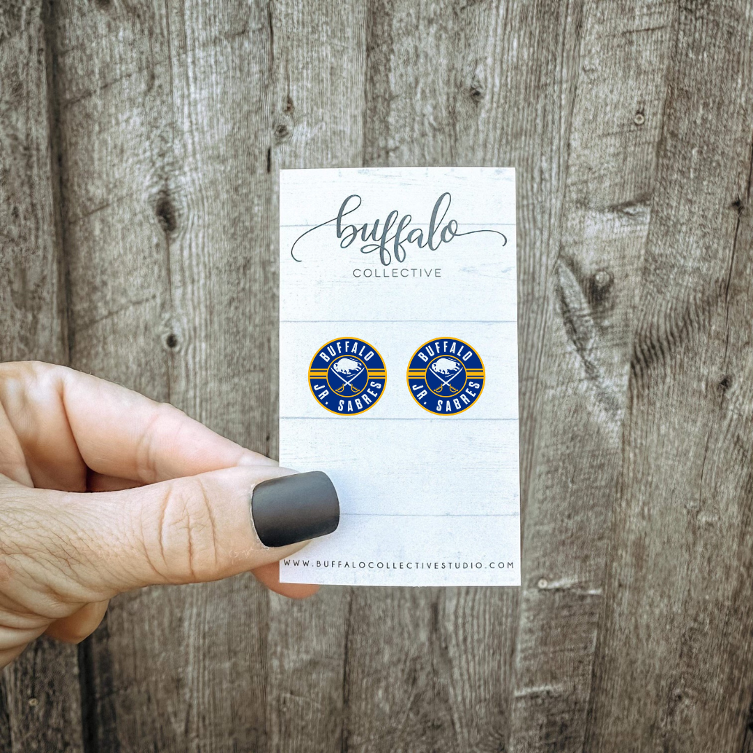 Buffalo Sabres Juniors Hockey Earrings