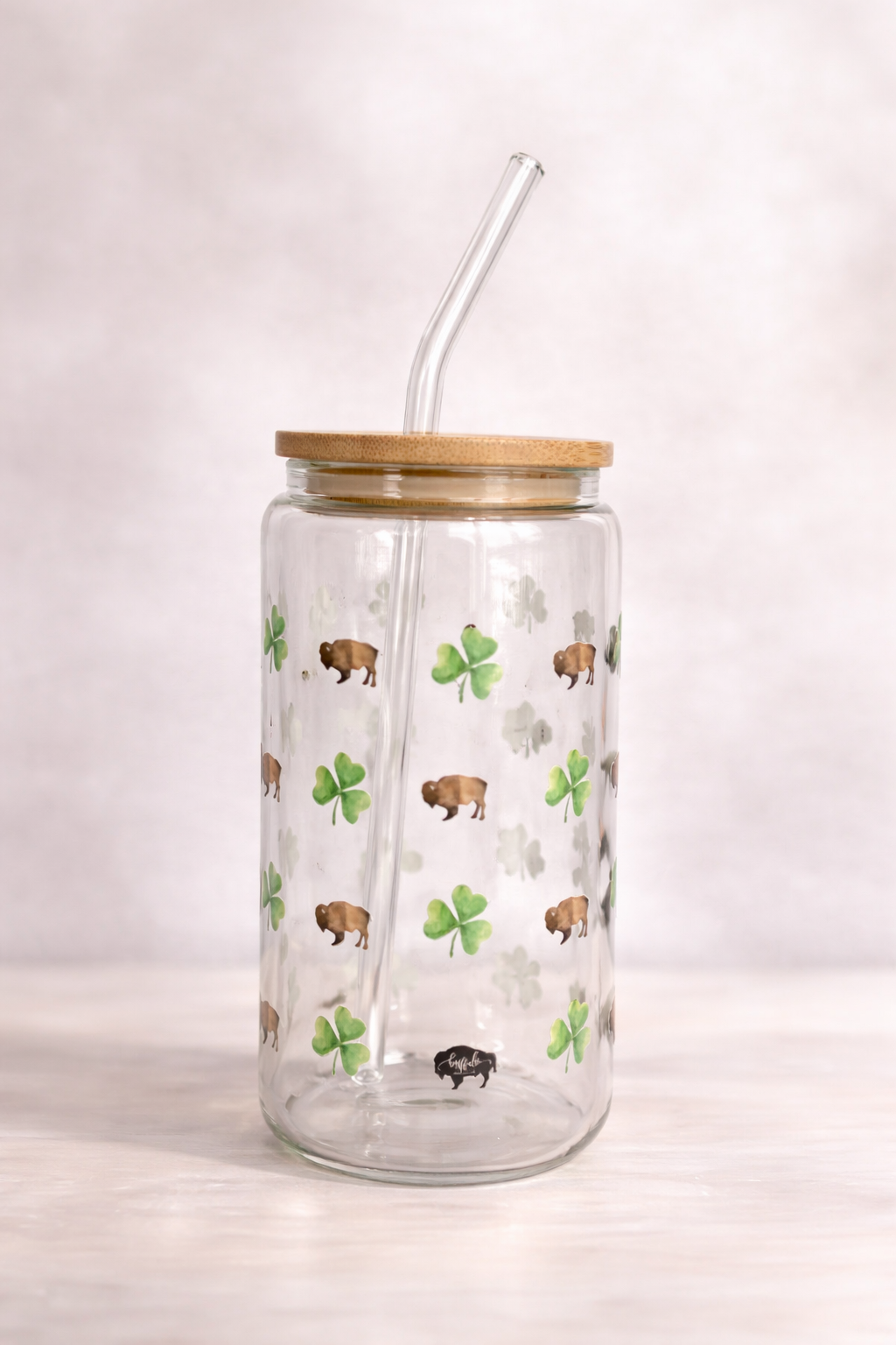 16oz Signature Glass Tumblers – Lid, Straw & Seasonal Designs
