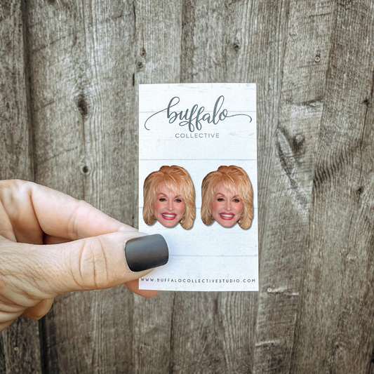 Dolly Parton Earrings Face