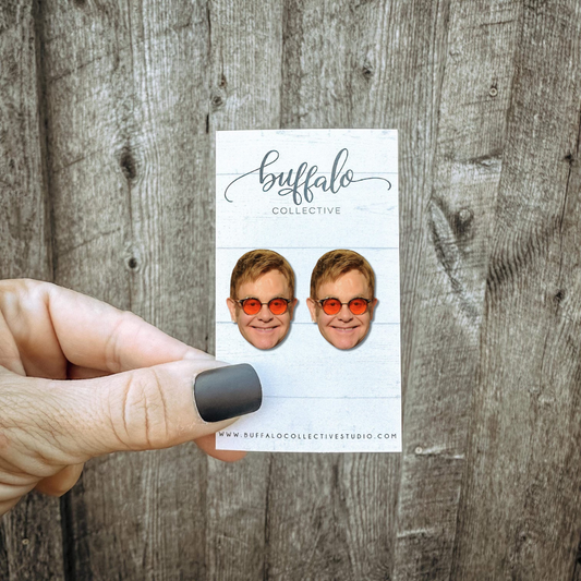 Elton John Earrings Face