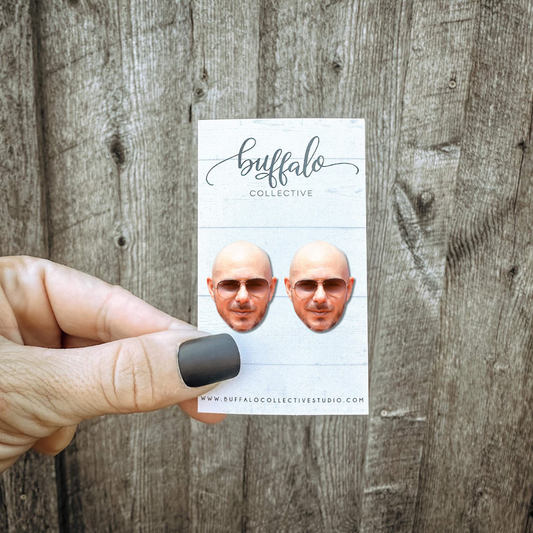 Pitbull Earrings Face