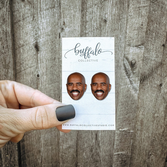 Steve Harvey Earrings Face