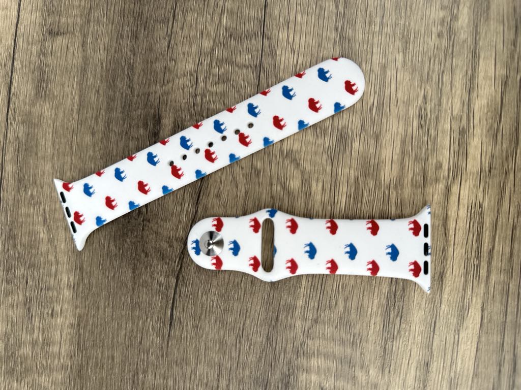 Buffalo Bills Throwback Pattern Red and Blue Watchband | silicone