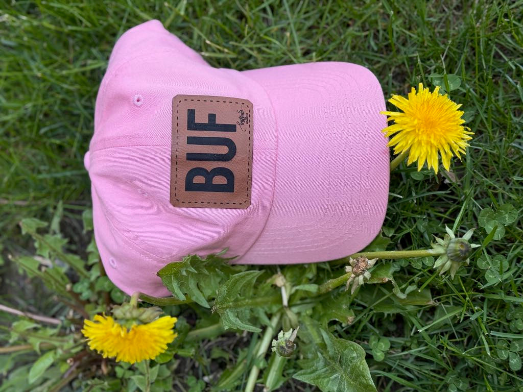Vintage Distressed Look BUF Patch Womens Baseball Hats
