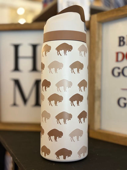 Buffalo Owala Water Bottle 32oz-716 Inspired / Leak-Proof, Insulated, Limited Edition
