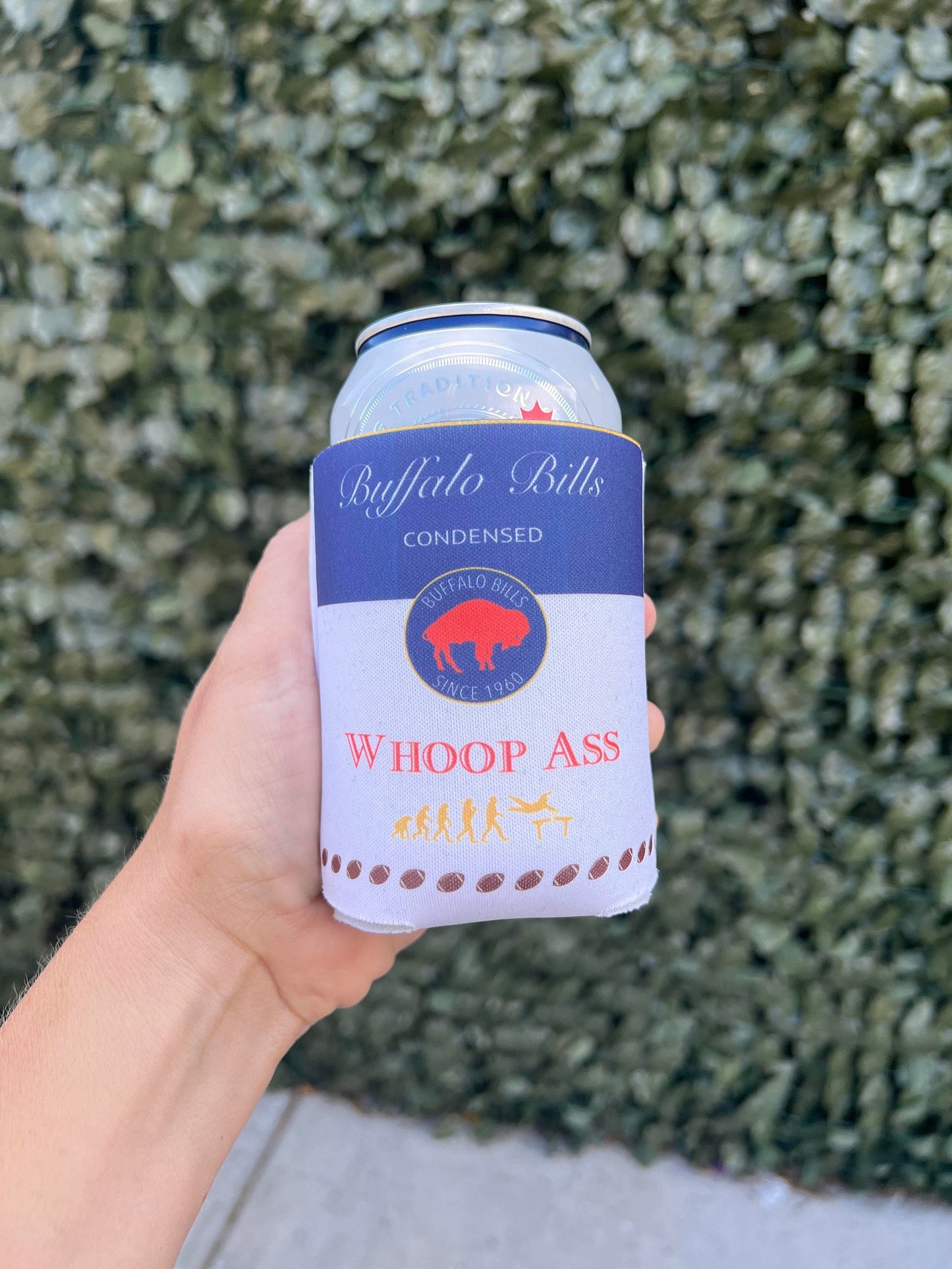 Buffalo Bills Can of Whoop Ass Beer Sleeve