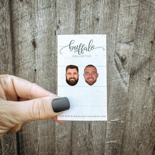 Travis Kelce and Jason Kelce Brothers I Kansas City Chiefs | Philadelphia Eagles I Acrylic Earrings