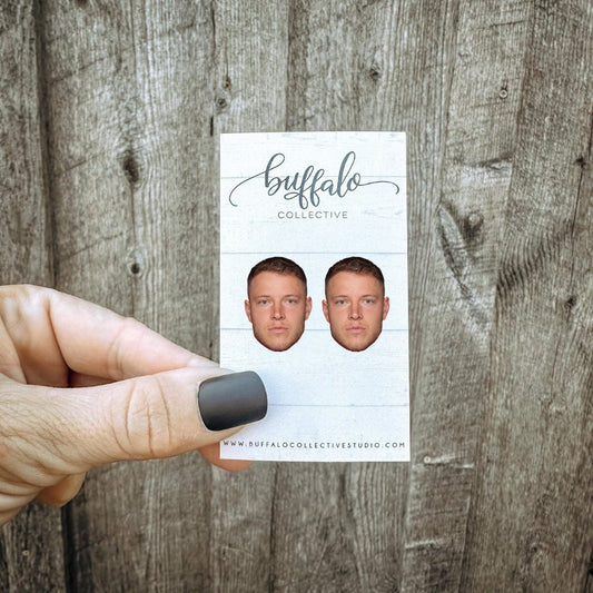 Christian McCaffrey I San Francisco 49ers I Acrylic Earrings | Go Niners