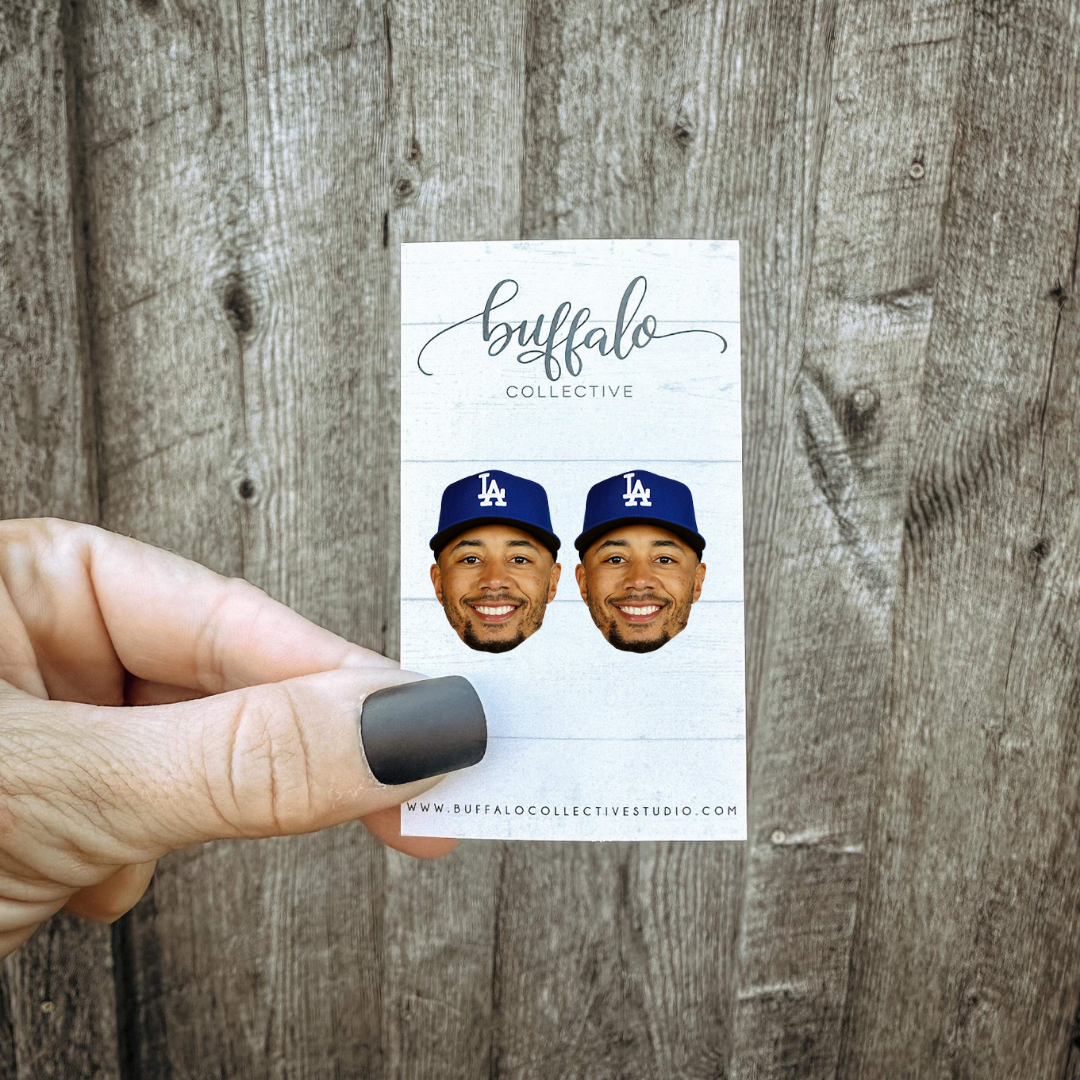 Mookie Betts LA Dodgers Baseball Earrings